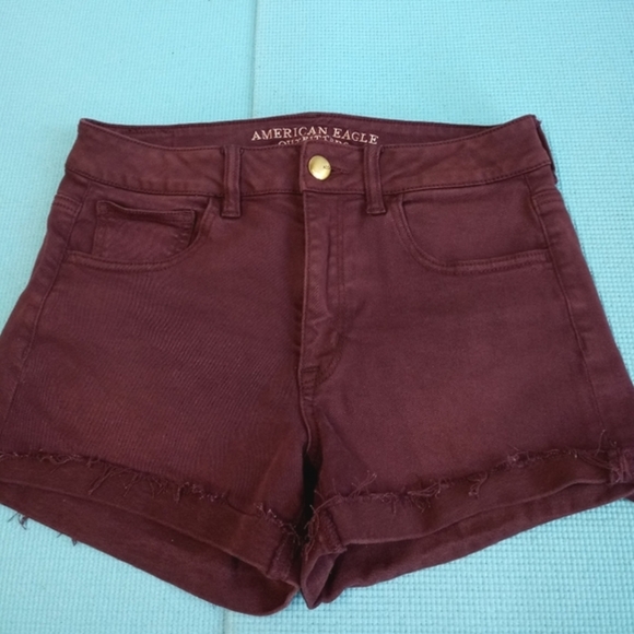 American Eagle Outfitters Pants - American Eagle Super Stretch Hi-Rise Shortie Shorts Cuffed Sz 8
